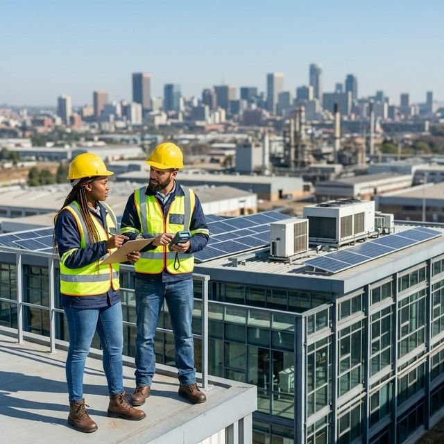 Safety professional conducting inspection